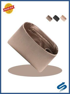 Silk Handbag Organizer Insert with Bottle Holder 6 Pockets Tote Bag Shaper